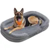Image de Lit pour chien Feandrea, orthopédique, pour chiens de taille moyenne, 122 x 85 x 20 cm   gris clair, taille 3XL (122 x 85 x 18 cm)