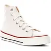 Image de Converse Chuck Taylor Throw Back Hi, modèle A18106C, couleur blanc cassé   Taille 7 UK - 40 EU - 7M/9F US / Blanc cassé