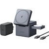 Image de Anker 3-en-1 Cube - Chargeur sans fil - avec MagSafe + adaptateur secteur - 15 Watt - MFI - Noir