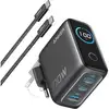 Image de Chargeur secteur ANKER 1A2C 100 W 3 ports USB-C USB-A affichage numérique Noir - Neuf