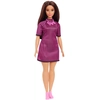 Image de Barbie Fashionistas HBV20 Cheveux longs bruns Chemise à carreaux Collier rose Chaussures Poupée de jeu Figurine de jeu 30 cm