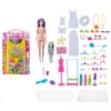 Image de Mattel HCD29 - Barbie Chelsea - Color Reveal - Tie Dye Fahion Maker - Kit de teinture avec Barbie et poupée Chelsea