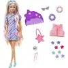 Image de Poupée Barbie Totally Hair (blonde) en robe imprimée d'étoiles