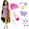 Image de Poupée Barbie Totally Hair (cheveux noirs/colorés), accessoires de coiffure inclus