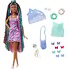 Image de Barbie Totally Hair Poupée au look papillon, cheveux longs de 21,6 cm, 15 accessoires, dès 3 ans
