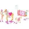 Image de Poupée de mode - Barbie - HGB58 - Kit de toilettage pour chevaux Barbie avec 1 poupée