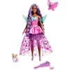 Image de Barbie A Touch of Magic Poupée Brooklyn avec Cheveux Longs Colorés (18 Cm), Robe avec Détails Ailés Et 2 Animaux Féeriques, Jouet Enfant, Dès 3 Ans, HLC33 en occasion ou reconditionné
