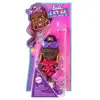 Image de COMMANDE -SIMPLE - Mattel HLN44 ; HLN47 - Barbie Extra Mini Mini Poupée aux cheveux bordeaux