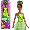 Image de Disney Princess Tiana Embrasse la grenouille avec robe scintillante et diadème, jupe amovible, figurine à collectionner, princesse, Mattel HLW04