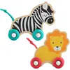 Image de Fisher Price Animaux en bois à gratter Lion et Zèbre