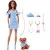 Image de Ensemble Barbie poupée et chien, tenues à pois assorties