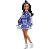 Image de Barbie - Poupée Deluxe Style - Haut et jupe bleu métallisé - Brune - Barbie - JFP42 - Neuf