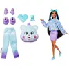 Image de Poupée Barbie avec costume d'ours violet et surprises