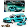 Image de Mattel Hot Wheels   Coffret de Construction Brick Shop Série Speed Custom Honda Civic EF de 1990