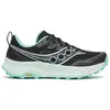 Image de Chaussures de trail running Saucony Peregrine 16 GTX pour femmes, couleur noire/turquoise, taille 38,5 EU