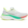 Image de Saucony ENDORPHIN SPEED 5, modèle pour femmes, couleur blanche/multicolore, taille 40,5