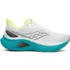 Image de Chaussures de sport pour hommes Saucony, modèle TRIUMPH 24, référence S100997-1002, couleur blanc/bleu clair, taille 46