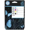 Image de HP 963 Pack de 4 cartouches d'encre noire, cyan, jaune et magenta authentiques (6ZC70AE) pour HP Off - Neuf