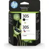 Image de HP 305 2-Pack Tri-color/Black Original Ink Cartridge (100 / 120 pages)