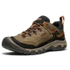 Image de KEEN Men's Targhee 4 Low Height Durable Comfortable Waterproof Hiking Shoes, Sea Turtle/Roasted Pecan, 12 en occasion ou reconditionné