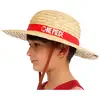 Image de Chapeau canotier enfant Rubies France Luffy paille tissée bande rouge ONE PIECE bride ajustable Multicolore - Neuf