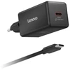 Image de Chargeur Mural 65 W Gan Usb-c Lenovo Noir 2 Broches Ue Thinkpad T16 Gen 4 21qn
