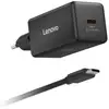 Image de Chargeur mural Lenovo 65 W GaN USB-C UE Noir pour ThinkPad T16 Gen 4 21QN - Neuf
