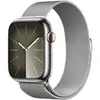 Image de Watch Series 9 GPS + Cellulaire, boitier en acier de 45 mm avec bracelet milanais, Argent - Neuf