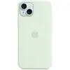 Image de Apple Coque en silicone avec MagSafe pour iPhone 15 Plus - Menthe douce Apple (brand) iPhone 15 Plus - Neuf