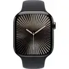 Image de Montre, Apple Watch S10 Cellular 46mm boîtier en titane ardoise avec bracelet sport noir - M/L