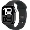 Image de Apple Watch Series 10 (2024) GPS, Boitier Noir de 42mm avec bracelet Caoutchouc M/L, Noir - Neuf