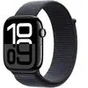 Image de Apple Watch Series 10 (2024) GPS, Boitier Noir de 46mm avec bracelet Textile , Noir - Neuf