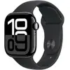 Image de Apple Watch Series 10 (2024) GPS + Cellular, Boitier Noir de 42mm avec bracelet Caoutchouc S/M, Noir - Neuf