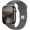 Image de Apple Watch Series 10 (2024) GPS + Cellular, Boitier Titane Naturel de 46mm avec bracelet Caoutchouc S/M, Gris - Neuf