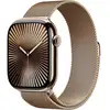 Image de Apple Watch Series 10 (2024) GPS + Cellular, Boitier Titane Or de 46mm avec bracelet Milanais M/L, Titane Or - Neuf