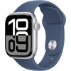 Image de Apple Watch Series 10 GPS + Cellulaire 42mm Aluminium Argent avec Bracelet Denim