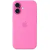 Image de Apple Coque en silicone MagSafe pour iPhone 16 - Peony Pink - Neuf
