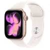 Image de Apple Watch Series 11 GPS + Cellular 42mm Boitier en Aluminium Or Rose avec Bracelet Sport Rose Tendre - M/L - Neuf