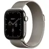 Image de Apple Watch Serie 12 (GPS + Cellular) Boitier de 46 mm en Titane Naturel avec boucle milanaise Naturel - M/L - Neuf