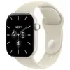 Image de Apple Watch Serie 12 (GPS + Cellular) Boitier de 42 mm en Céramique Blanc perle avec bracelet sport Sable - M/L - Neuf