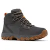 Image de Columbia, bottes de randonnée et de trekking Newton Ridge Plus II pour hommes, en suède imperméable, de couleur gris foncé, avec des accents dorés et ambrés, taille 42.5 EU   Gris foncé, doré, ambre