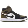 Image de Jordan 1 Mid Femme - Baskets, Vert - Pointure 40 - Cuir, Synthétique