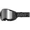 Image de 100% Goggle Strata 2 Junior, couleur noire - Lentille argentée miroir, couleur noire