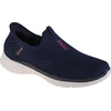 Image de Skechers Damen Slipper Sportif Semelle en caoutchouc bleu