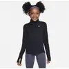 Image de Nike Dri-fit Long-sleeve 1/2-zip Enfant - Vestes Zippees, Noir - Taille XS - Coton Tissé