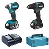 Image de Kit De Tournevis Et Visseuse À Percussion Makita Dlx2535sj 18 V 2x3 Ah, Coffret Inclus
