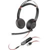 Image de Casque stéréo HP Poly Blackwire 5220 USB-A, filaire, bureau / centre d'appels, 100 - 10 000 Hz, 164,2 g, casque avec microphone, noir
