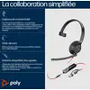 Image de Poly Micro-casque monaural USB-C Blackwire 5210 + prise 3,5 mm + adaptateur USB-C/A - Neuf