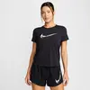 Image de Nike W Nk One Swoosh Hbr Df Ss Top Black/White Black/White Xs