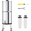 Image de Système de filtration d'eau par gravité VEVOR Système de plan de travail en acier inoxydable 7,8+8,5 L Système de filtration d'eau, réduit le plomb et jusqu'à 99% de chlore